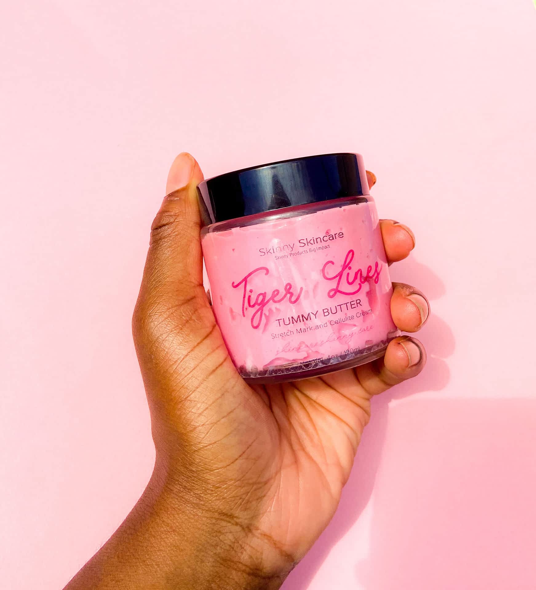 Tiger Lines tummy butter pink